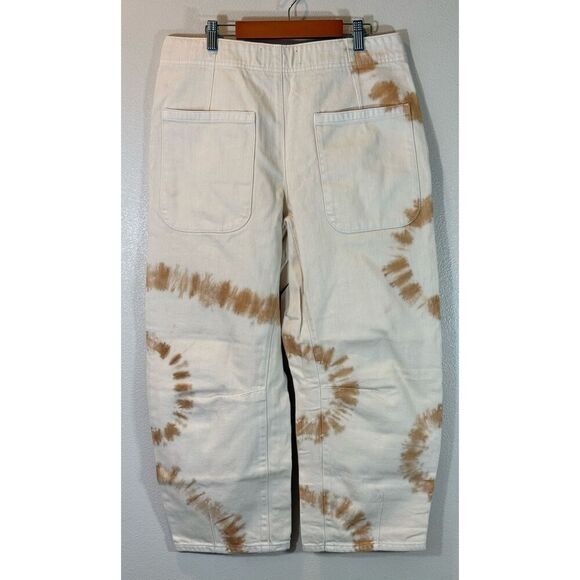 NWOT We The Free People Osaka Tie Dye Relaxed Straight Leg Harem Jeans Womens 29 - Picture 4 of 10